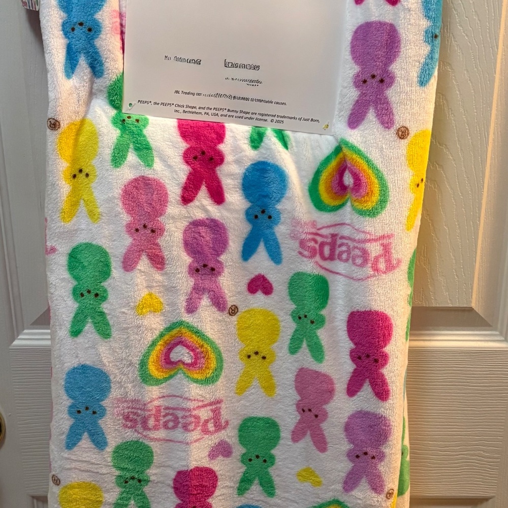 VIRAL Peep Plush Blanket Easter 50 x70 - Picture 3 of 4
